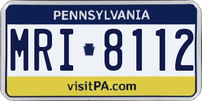 PA license plate MRI8112