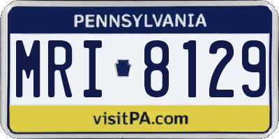 PA license plate MRI8129