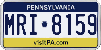 PA license plate MRI8159