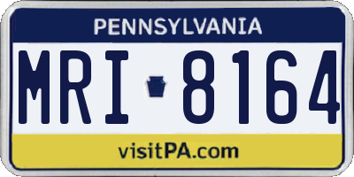PA license plate MRI8164