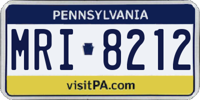 PA license plate MRI8212