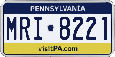 PA license plate MRI8221