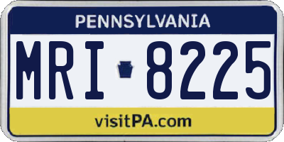 PA license plate MRI8225