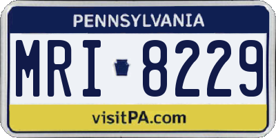 PA license plate MRI8229