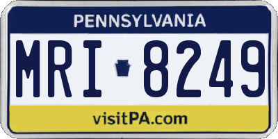 PA license plate MRI8249