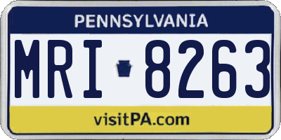 PA license plate MRI8263