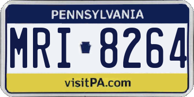 PA license plate MRI8264