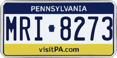 PA license plate MRI8273