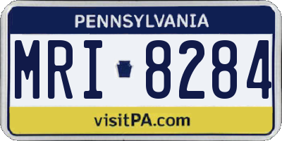 PA license plate MRI8284