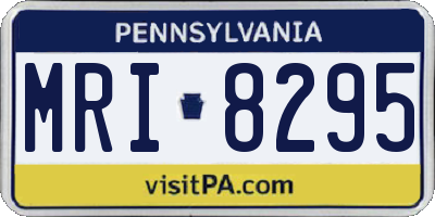 PA license plate MRI8295