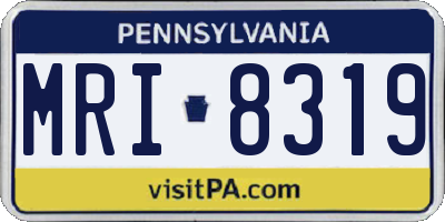 PA license plate MRI8319