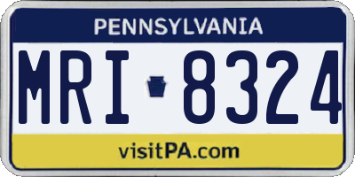 PA license plate MRI8324