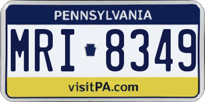 PA license plate MRI8349
