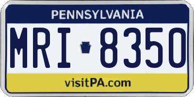 PA license plate MRI8350