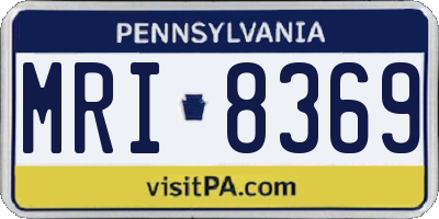 PA license plate MRI8369