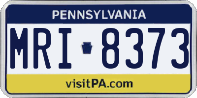 PA license plate MRI8373