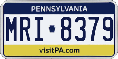 PA license plate MRI8379