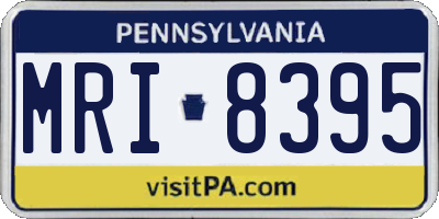 PA license plate MRI8395