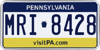 PA license plate MRI8428