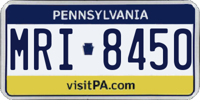 PA license plate MRI8450