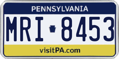 PA license plate MRI8453