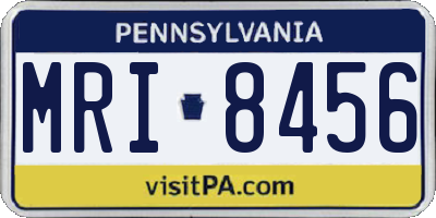 PA license plate MRI8456