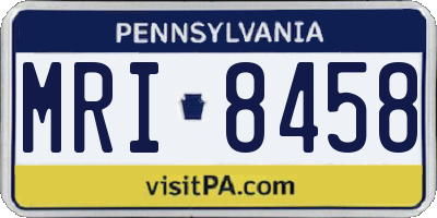 PA license plate MRI8458