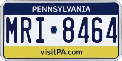 PA license plate MRI8464