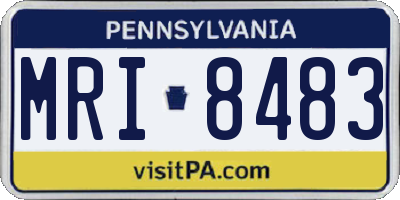 PA license plate MRI8483