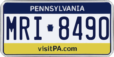 PA license plate MRI8490