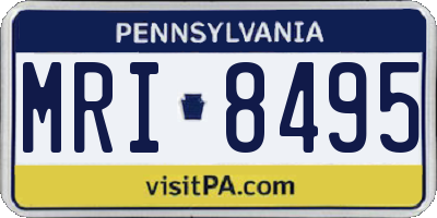 PA license plate MRI8495