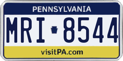 PA license plate MRI8544