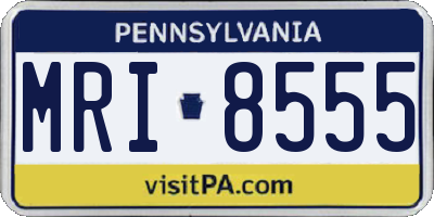 PA license plate MRI8555