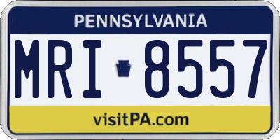 PA license plate MRI8557