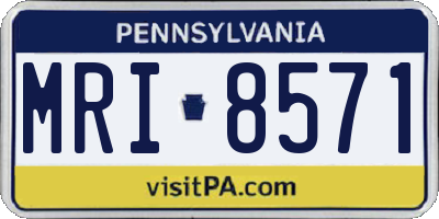 PA license plate MRI8571