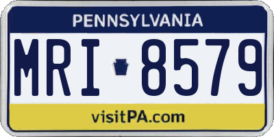 PA license plate MRI8579