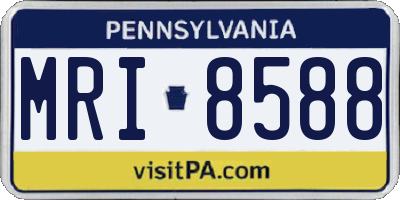 PA license plate MRI8588