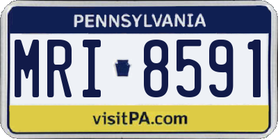 PA license plate MRI8591