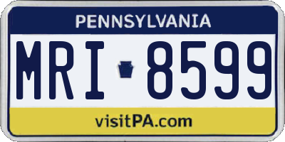 PA license plate MRI8599