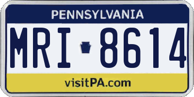 PA license plate MRI8614