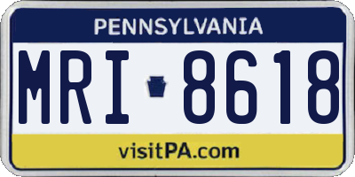 PA license plate MRI8618