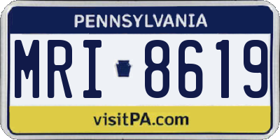 PA license plate MRI8619