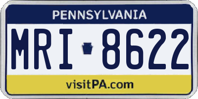 PA license plate MRI8622