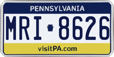 PA license plate MRI8626