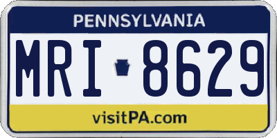 PA license plate MRI8629