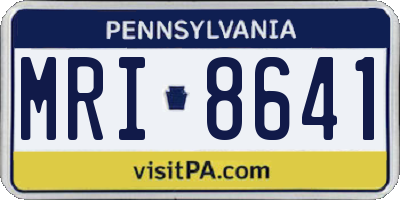 PA license plate MRI8641
