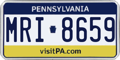 PA license plate MRI8659