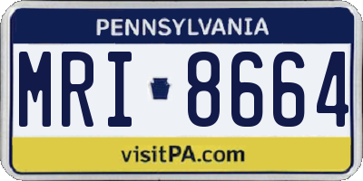 PA license plate MRI8664