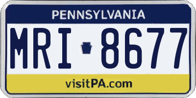 PA license plate MRI8677