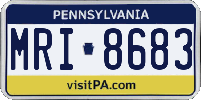 PA license plate MRI8683